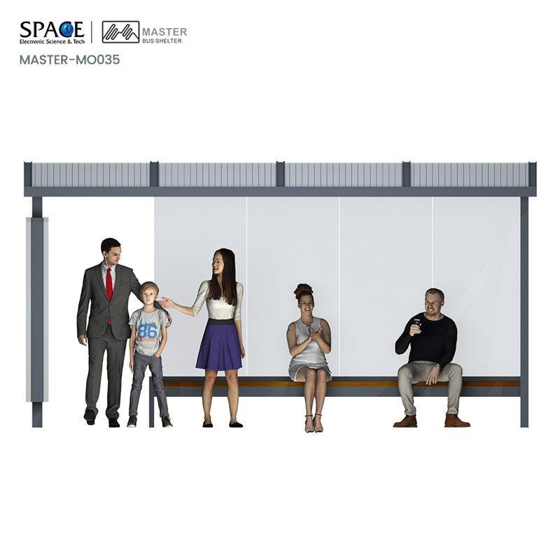 Городская мебель с индивидуальной автобусной остановкой и световым коробом (арт. 25-3071844)