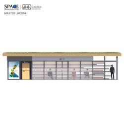 Автобусная остановка с кондиционером, прямоугольный дизайн, закрытая, индивидуальная (арт. 25-3071845)