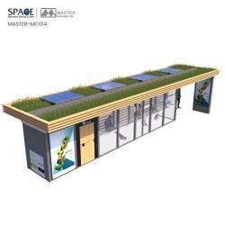 Автобусная остановка с кондиционером, прямоугольный дизайн, закрытая, индивидуальная (арт. 25-3071845)