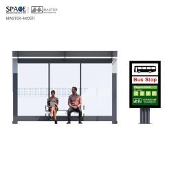 Умная автобусная остановка с рекламными световыми коробами для пассажиров (арт. 25-3071850)
