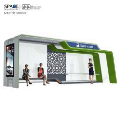 Автобусная остановка из нержавеющей стали с рекламными световыми коробами (арт. 25-3071853)