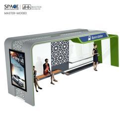 Автобусная остановка из нержавеющей стали с рекламными световыми коробами (арт. 25-3071853)