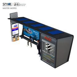 Уличная медиа-платформа с автобусной остановкой и навесом для уличной мебели (арт. 25-3071855)