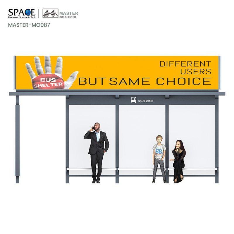 Остановка автобусная с рекламным светодиодным коробом из оцинкованной стали (арт. 25-3071862)