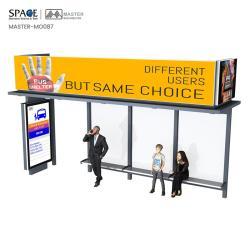 Остановка автобусная с рекламным светодиодным коробом из оцинкованной стали (арт. 25-3071862)