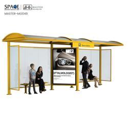 Автобусная остановка с солнечной батареей, оцинкованной сталью, светодиодным освещением и рекламным экраном (арт. 25-3071868)