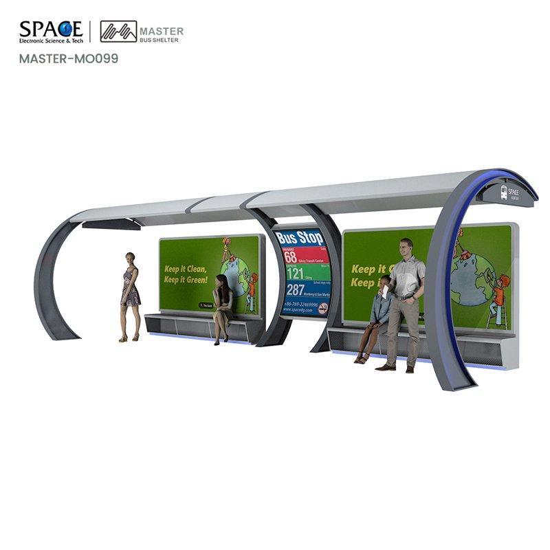 Автобусная остановка с алюминиевой световой рекламной рамкой (арт. 25-3071874)