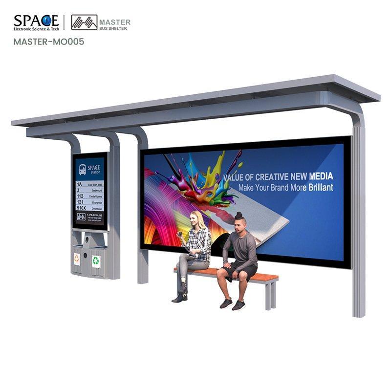 Интеллектуальная автобусная остановка с прямоугольным светодиодным источником света (арт. 25-3071889)