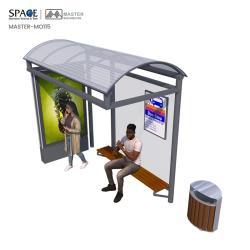 Автобусная остановка с прокручивающейся световым коробом (арт. 25-3071890)