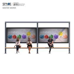 Интеллектуальная автобусная остановка с рекламными световыми коробами для городской среды (арт. 25-3071891)