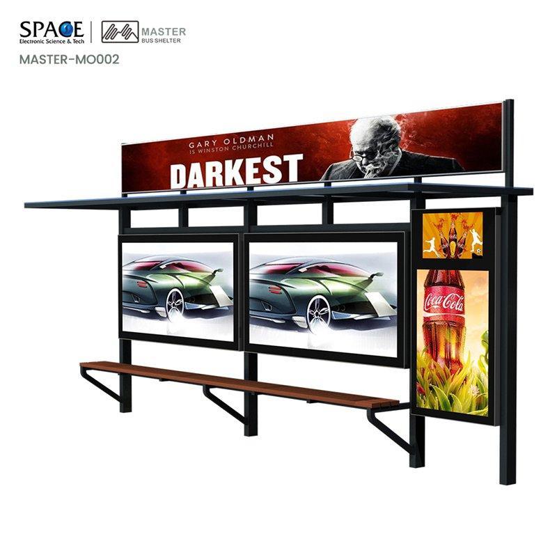 Наружный рекламный дисплей на солнечных батареях для автобусных остановок с навесом (арт. 25-3071894)