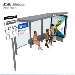 Кабинка ожидания для автобусной станции с рекламным световым коробом Billboard (арт. 25-3071898)