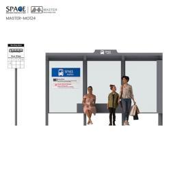 Кабинка ожидания для автобусной станции с рекламным световым коробом Billboard (арт. 25-3071898)