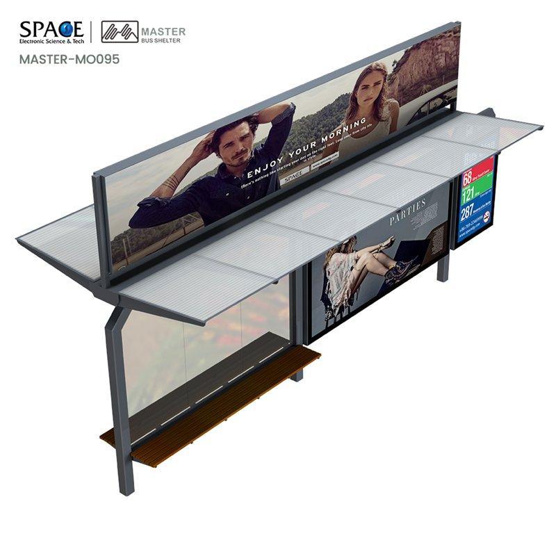 Умная автобусная остановка из нержавеющей стали с интеллектуальной системой общественного транспорта (арт. 25-3071911)