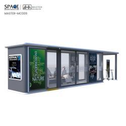 Автобусная остановка из оцинкованной стали с LED-скамейкой для рекламы (арт. 25-3071912)