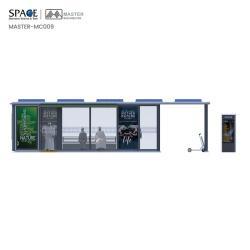 Автобусная остановка из оцинкованной стали с LED-скамейкой для рекламы (арт. 25-3071912)