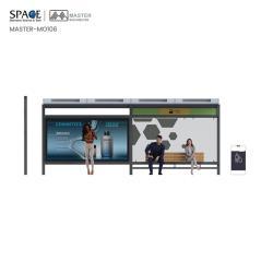 Автобусная остановка с солнечными батареями и рекламными световыми коробами (арт. 25-3071933)