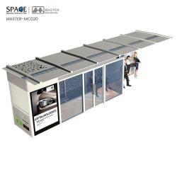 Автобусная остановка в ближневосточном стиле с кондиционером и рекламными световыми коробами (арт. 25-3071937)