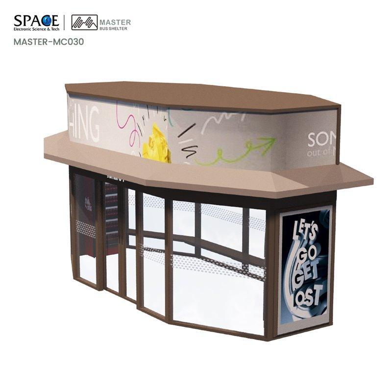 Автобусная остановка с кондиционером и рекламными коробами (арт. 25-3071938)