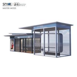 Автобусная остановка с кондиционером и световыми коробами для комфортного ожидания пассажиров (арт. 25-3071939)