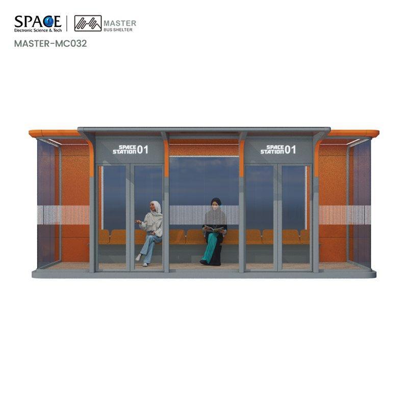 Интеллектуальная автобусная остановка с кондиционером и световыми коробами (арт. 25-3071942)