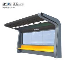 Автобусная остановка с LED освещением, алюминиевая рама, стеклянная панель, ветроэнергия, сталь (арт. 25-3071943)