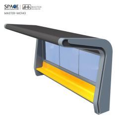 Автобусная остановка с LED освещением, алюминиевая рама, стеклянная панель, ветроэнергия, сталь (арт. 25-3071943)