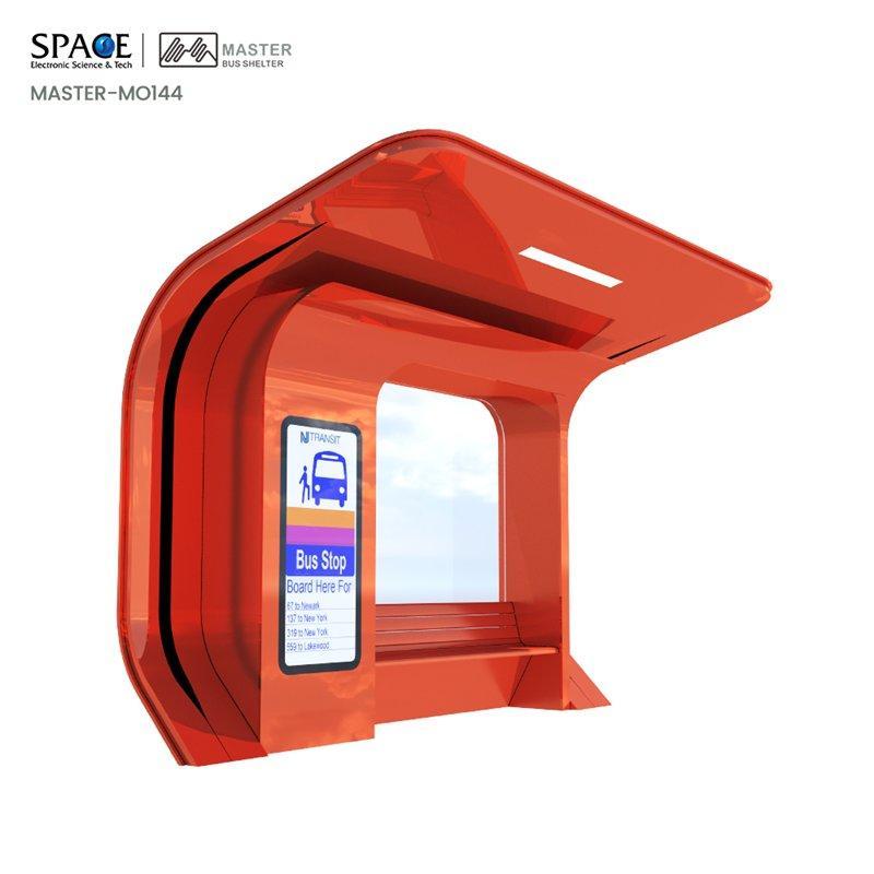 Автобусная остановка с улучшенной видимостью и функциями безопасности из оцинкованной стали (арт. 25-3071945)