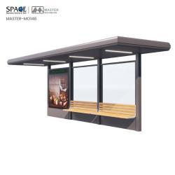 Автобусная остановка с защитой от непогоды и светодиодной лампой для рекламных световых коробов (арт. 25-3071946)