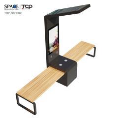 Солнечная умная скамейка с беспроводной зарядкой для гаджетов (арт. 25-3072119)