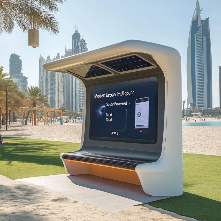 Уличная умная скамейка на солнечных батареях с зарядкой для телефона и светодиодной подсветкой (арт. 25-3072124)