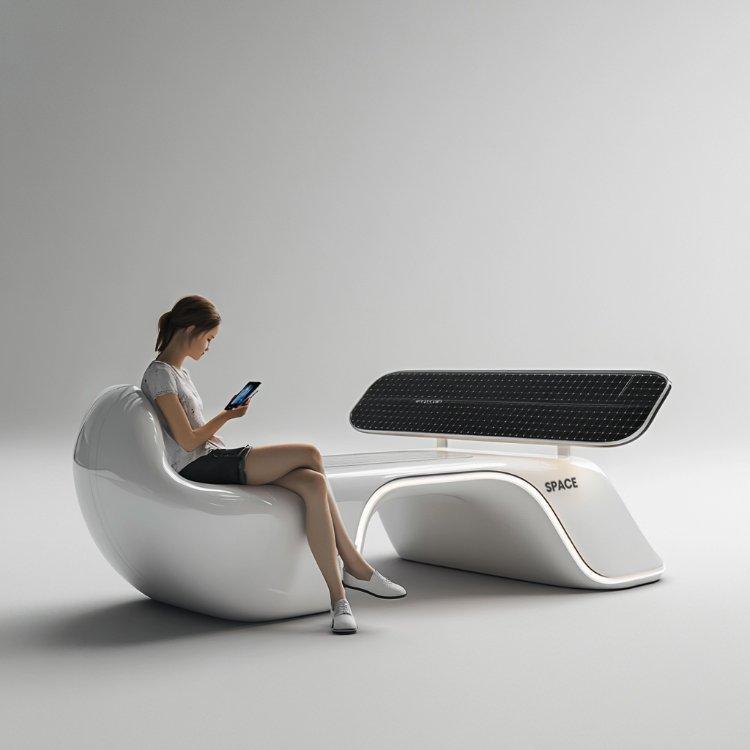 Скамья солнечная умная из алюминиевого сплава с беспроводной зарядкой (арт. 25-3072125)