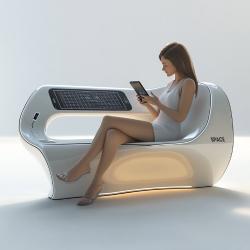 Скамья солнечная умная из алюминиевого сплава с беспроводной зарядкой (арт. 25-3072125)