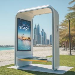 Солнечная умная скамейка с современным дизайном для общественных мест (арт. 25-3072126)