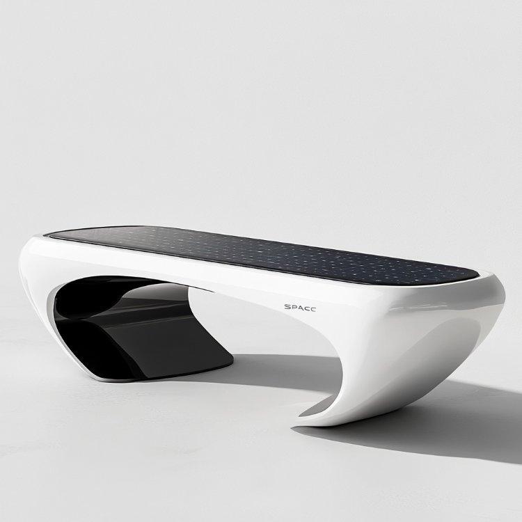 Солнечная умная скамейка с беспроводной зарядкой и USB-портами (арт. 25-3072127)