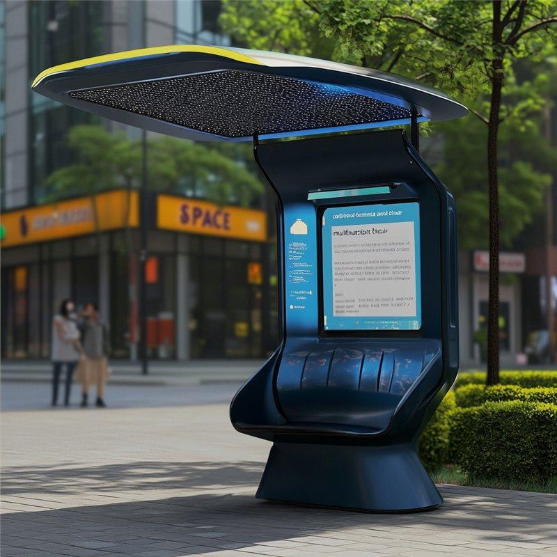 Солнечная умная скамейка с алюминиевой конструкцией и функцией зарядки (арт. 25-3072131)