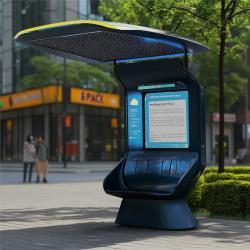 Солнечная умная скамейка с алюминиевой конструкцией и функцией зарядки (арт. 25-3072131)