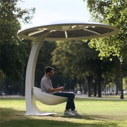 Солнечная умная скамейка с алюминиевой конструкцией и функцией зарядки (арт. 25-3072131)