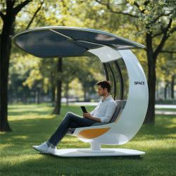 Солнечная умная скамейка с алюминиевой конструкцией и функцией зарядки (арт. 25-3072131)