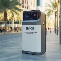 Уличный умный мусорный бак с датчиком движения и герметичной крышкой (арт. 25-3072140)