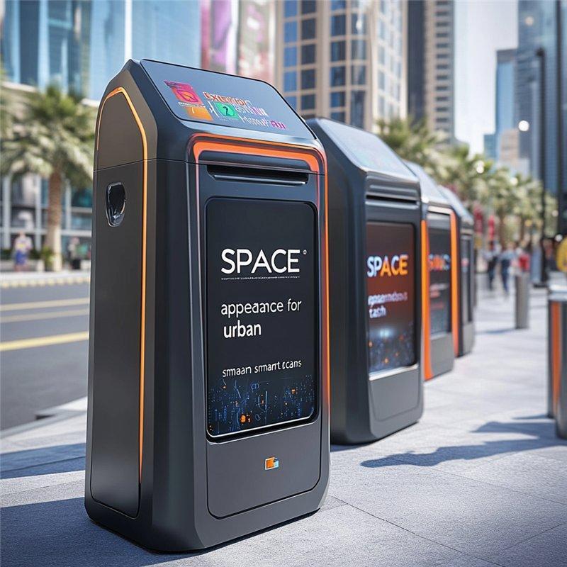 Мусорный бак с крышкой, реагирующей на движение, для использования на открытом воздухе (арт. 25-3072141)