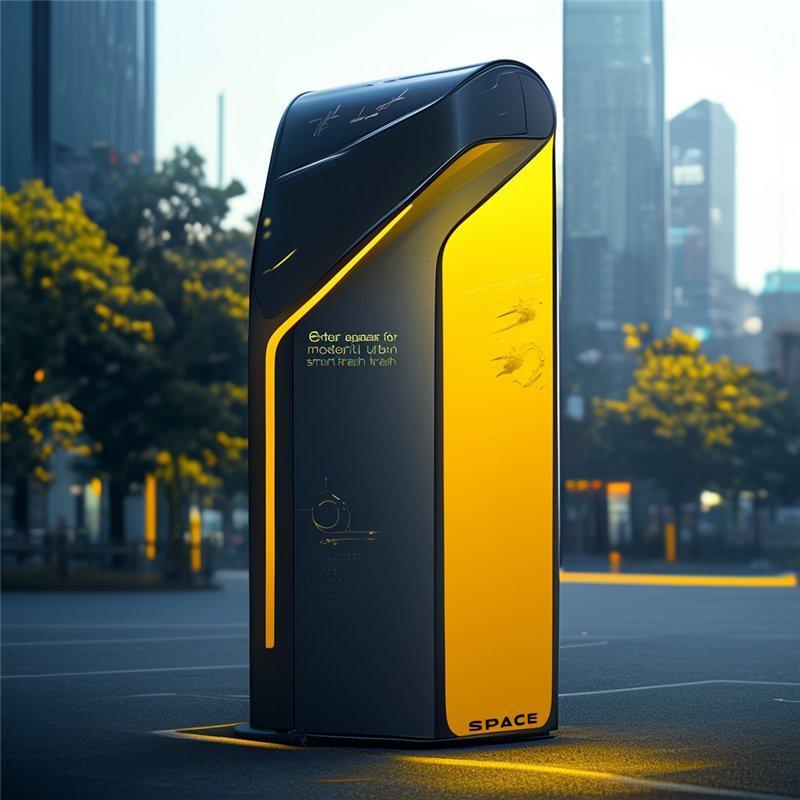 Интеллектуальный мусорный бак с бесконтактной крышкой и защитой от непогоды (арт. 25-3072146)