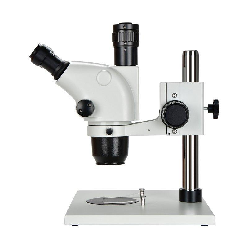 Микроскоп стерео с триноскопическим зумом 6.5X-65X на большой базе, белая и черная пластина (арт. 25-9071946)