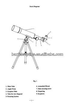 Детский телескоп для хобби с белым столом, объективом 50 мм, для увлекательных наблюдений (арт. 25-9072013)