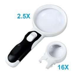 Лупа сменная 2.5X/16X с подсветкой 2 LED (арт. 25-9072284)