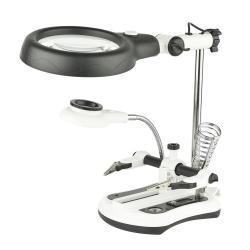 Складная лупа с подсветкой для стола, увеличение 2x-10x, стекло, BM-MG2076