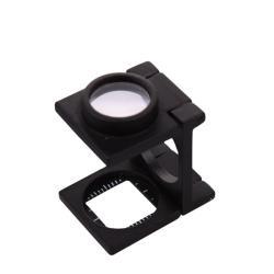 Лупа с двойной линзой из цинкового сплава 10x15 мм для проверки льна (арт. 25-9072312)