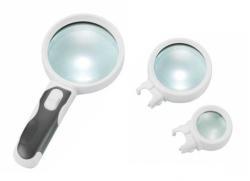 Универсальное увеличительное стекло с LED-подсветкой и сменной ручкой BM-BG3005