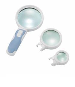 Универсальное увеличительное стекло с LED-подсветкой и сменной ручкой BM-BG3005