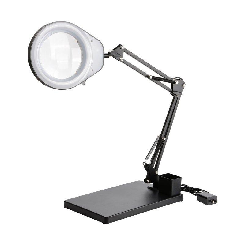 Лупа настольная с USB и LED подсветкой, оптическое стекло, 5D увеличение, 3 уровня яркости (арт. 25-9072330)